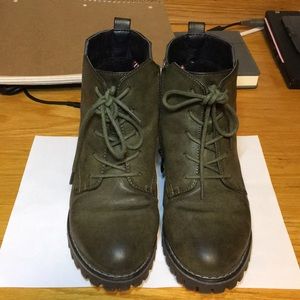 Military green booties